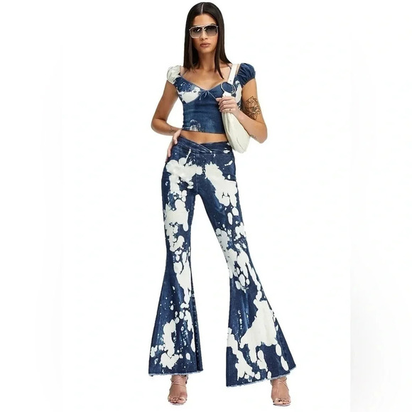 I.AM.GIA Denim - I AM GIA Bleached Bell Bottoms Flared Jeans